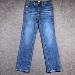 Levi's 724 High Rise Straight Women 29Blue Denim Jeans Stretch Casual Boho Mom